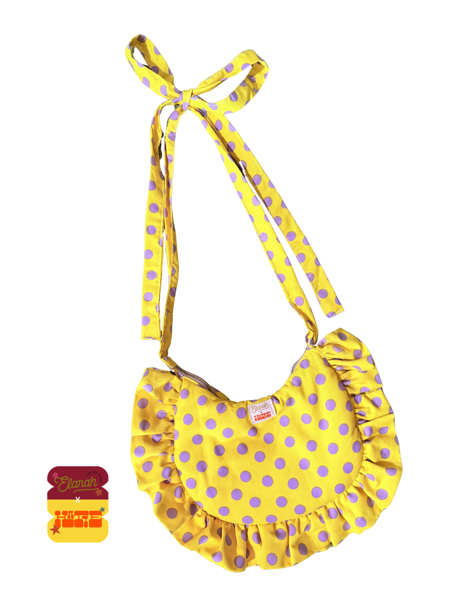 Purple/Yellow Polka Ruffle